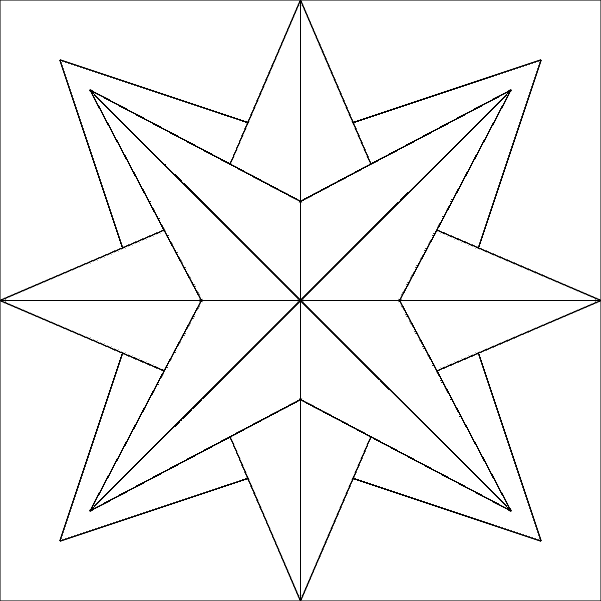 Pattern 97, Fifty-Four Forty barn quilt pattern thumbnail